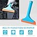 Small Silicone Window Squeegee, Car Windshield Water Blade Squeegee, Multifunctional Auto Squeegee with 5.9 Inch Blade and Non-Slip Handle for Car Window, Mirror, Home Cleaning (Sky Blue)