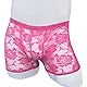 Walang Bequeme Seidenunterwäsche für Männer Atmungsaktive Trunks Sexy Transparente Spitze Boxershorts Briefs (DE/NL/SE/PL, Alphanumerisch, Einheitsgröße, Regular, Regular, Rosa)