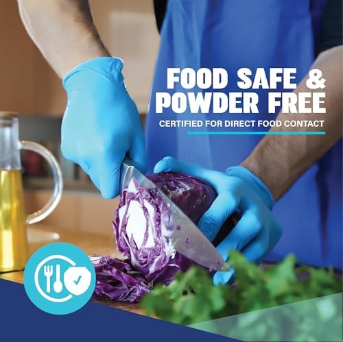 Synsafe 4 Mil - Blue Nitrile Exam Gloves –Disposable Latex Free & Powder Free – Extra Strong, Rubber Gloves - Image 4