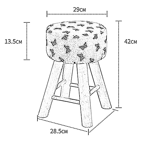 Tabouret de bar stable anti-chute en pin pour petits espaces