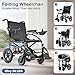 Zurcheel SLF30 Electric Wheelchairs for Adults, Foldable Durable Motorized Wheelchair with 19 Inch Seat and Supports Up to 300 lbs Airline Approved(36 Lbs, Grey)