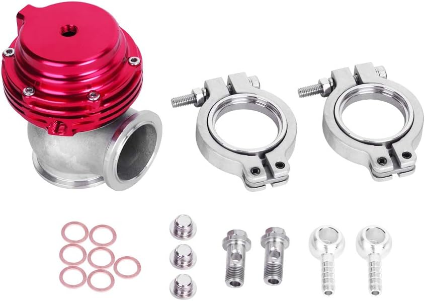 38MM Turbo Exhaust Manifold External V-band Wastegate dump pipe valve (Red)