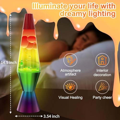 Mood Lamp, Liquid Motion Lamps Night Lamp-Motion Desk Decor for Stress Relief & Focus, Energy-Saving LED with Remote Control - Image 2