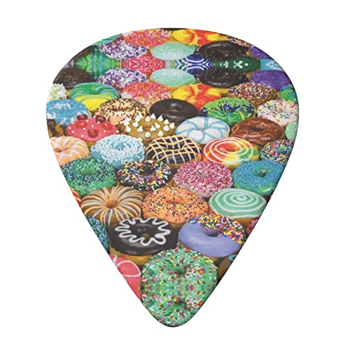 Donuts Lot de 6 médiators pour guitare acoustique, guitare électrique, basse, ukulélé – fins, moyens et épais. - Les Beatles, Paul McCartney, John Lennon, RIngo Starr, George Harrison Donuts Lot de 6 médiators pour guitare acoustique, guitare électrique, basse, ukulélé – fins, moyens et épais. – Image 4