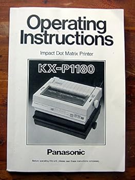 Paperback Operating Instructions, Panasonic Impact Dot Matrix Printer, KX-P1180 Book