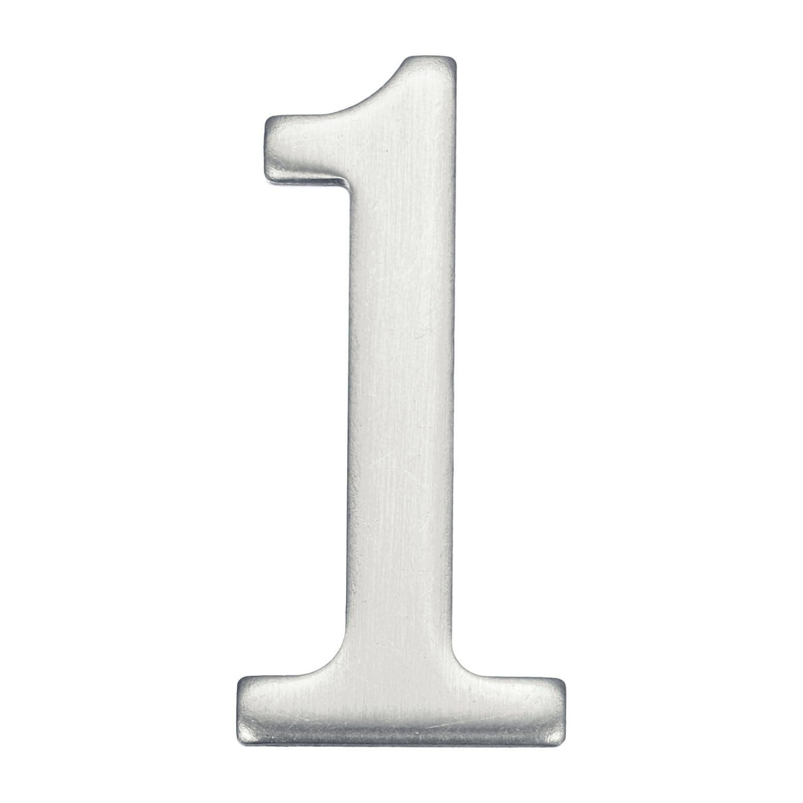 sourcing map House Numbers for Outside, 1.85 Inch Self Adhesive Aluminum Alloy Mailbox Decor Number Stickers for Apartment Office Hotel Room Door Signs(Number 1)