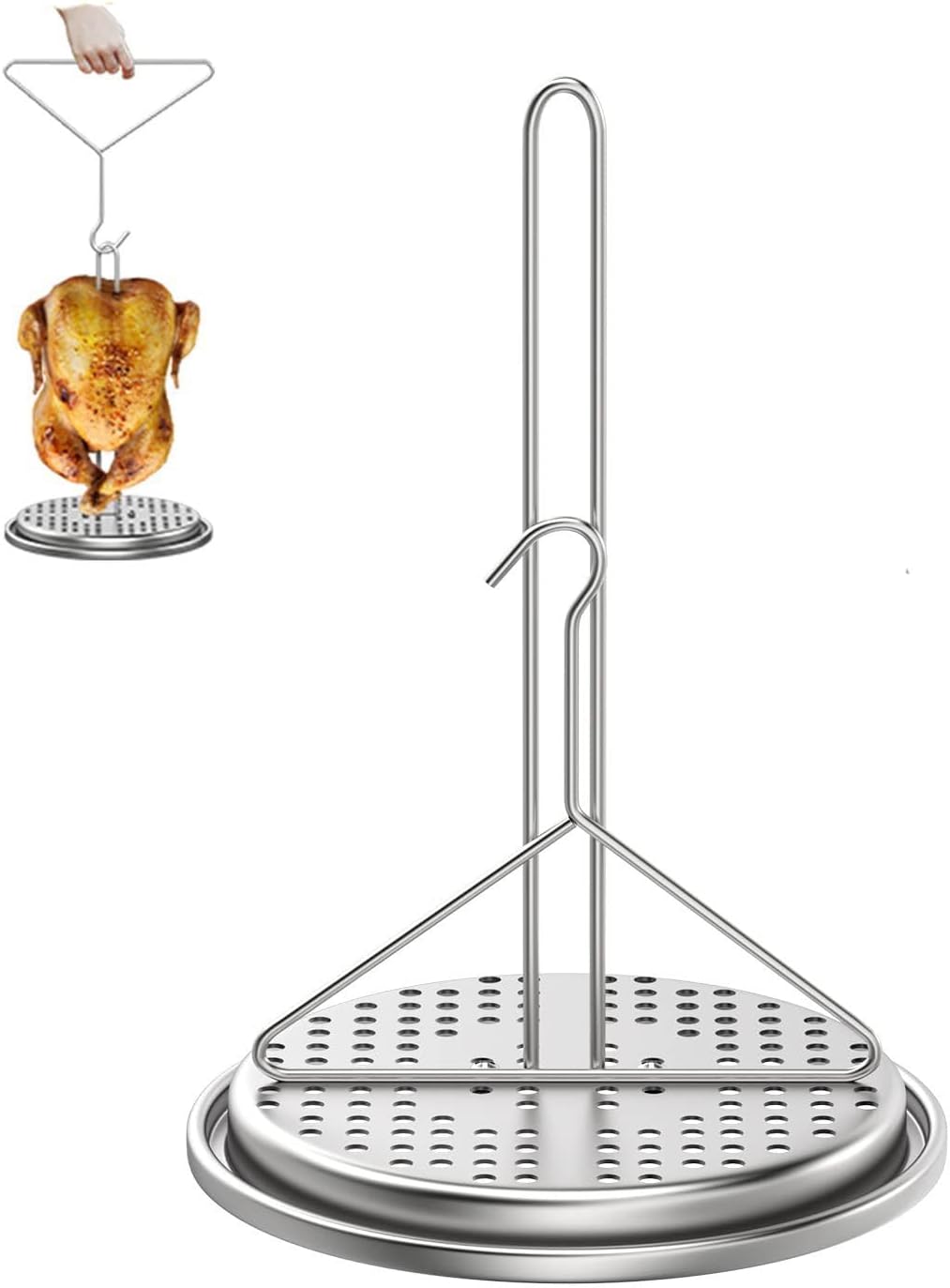 food grade 304 stainless steel 68oz fryer with oil filter and frying basket, height 6.3” * diameter 5.5“inches, large capacity, suitable for containers such as oil, milk, coffee, etc