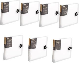 Veemoon 7 Peças 12 CD Saco Transparente Fichário Carteira Transparente Organizador De Bolsa Fichário CD Dvd Saco De Armazenamento Fichário De Bolso Estojo De Armazenamento De CD