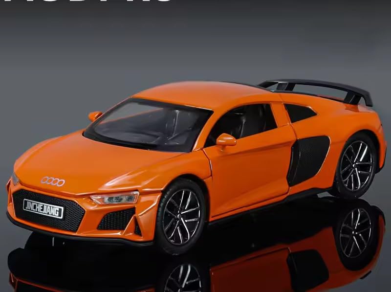 Image of 1:32 Scale Audi R8 Car Toy - Die-Cast Alloy Pull-Back Car for Kids, Boys & Collectors | Off-Road Racing Mini Vehicle, Random Color Gift Toy