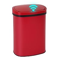 Vista 14 de PayLessHere Bote de basura de plástico de 13 galones Negro Tapa automática sin contacto con sensor de movimiento Bote de basura de cocina