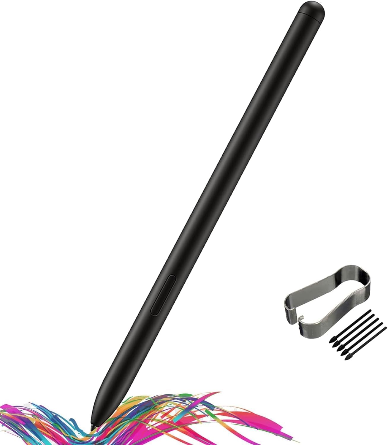 Stylet de Remplacement pour Samsung Galaxy Tab S10 Ultra S Pen, Stylet pour Galaxy Tab S10, Tab S10+, Tab S10 Ultra, Tab S10 Lite, avec Pointes/ (sansBluetooth) Noir