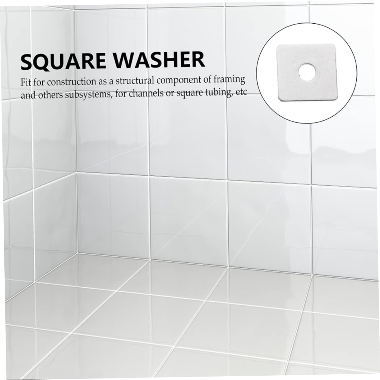 Zerodeko 30pcs Plaster Washers Square Plate Washers for Engineering Multiple Purpose