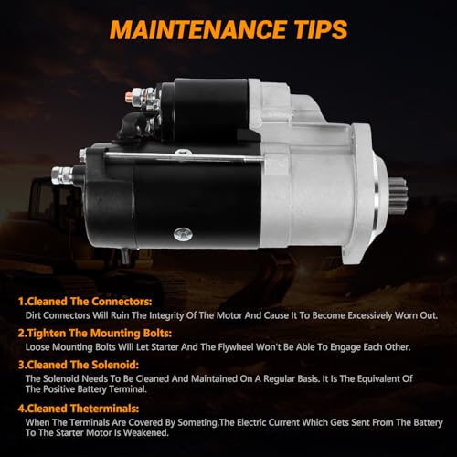 Motor de Arranque 12V 3.2KW compatible con Tractor John Deere 5065M 5075M 5083E 5085M 5093E 5101E 5105M 4045 Serie 4.5L miniatura 6