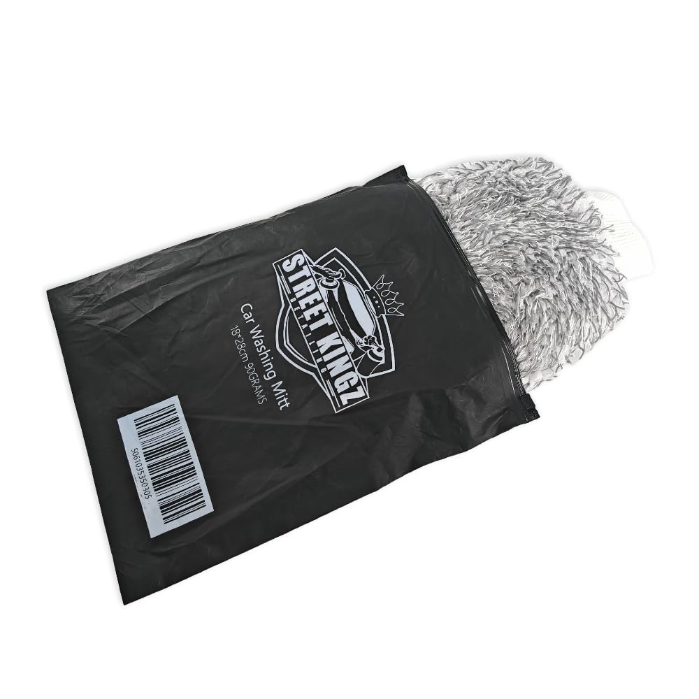 JD Brands Street Kingz Car Wash Mitt | High-Density | Premium Quality Microfibre Strands | Paintwork Safe For Car Enthusiasts