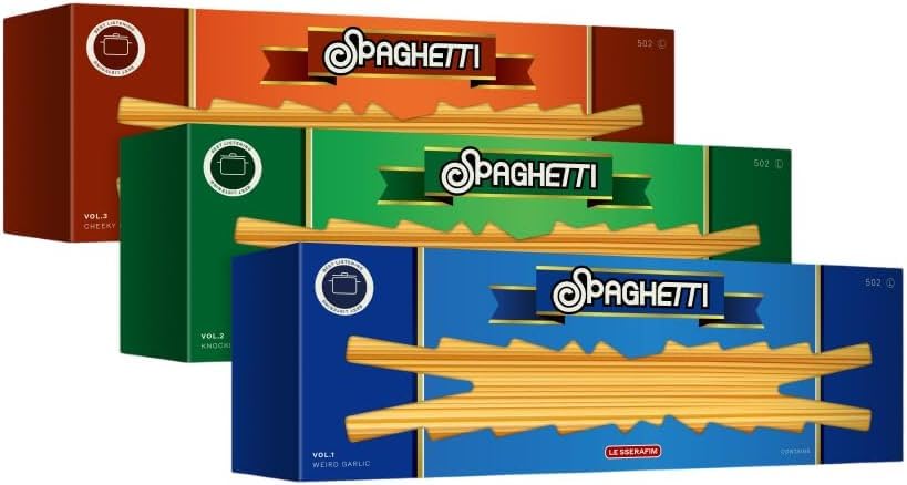LE-SSERAFIM Spaghetti 1º Álbum sencillo (versión aleatoria) + Tarjetas ilustradas adicionales