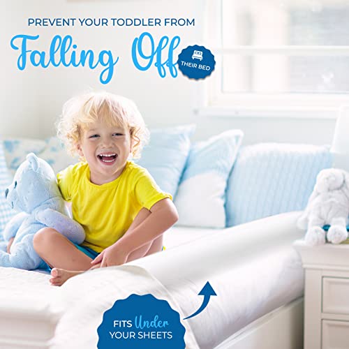 Babylio Inflatable Bed Rail [2-Pack] Travel Bed Rails For Toddlers- Lightweight & Durable Bed Guard Rails Compatible With Twin, Full, Queen & King Bed Sizes- No Pump Required- With Travel Bag #TOP1