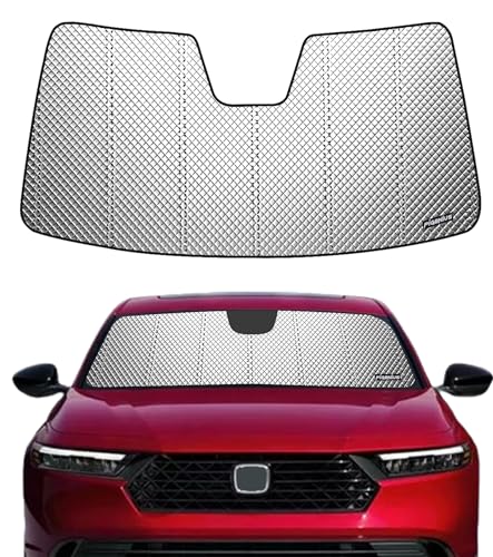 Pigenius Windshield Sun Shade for Honda Accord 2023-2025. Reflective Aluminum Film Front Window Sunshade - BLAZBLOCK
