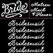 Romantic Wedding Pack 8 Pc Bride Iron on Rhinestone Crystal T-shirt Transfers By Jubilee Rhinestones