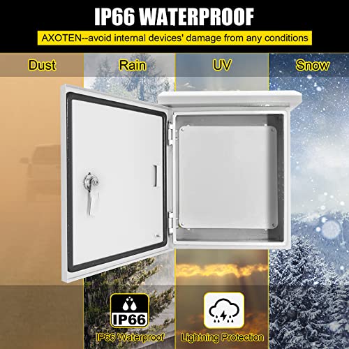 Outdoor Stainless Steel Electrical Box Enclosure, Ip65 Waterproof Junction Box Paint Galvanized, Anti-Rust Engineering Nema Enclosure Box, Wall-Mounted Project Boxes For Electronics #TOP4