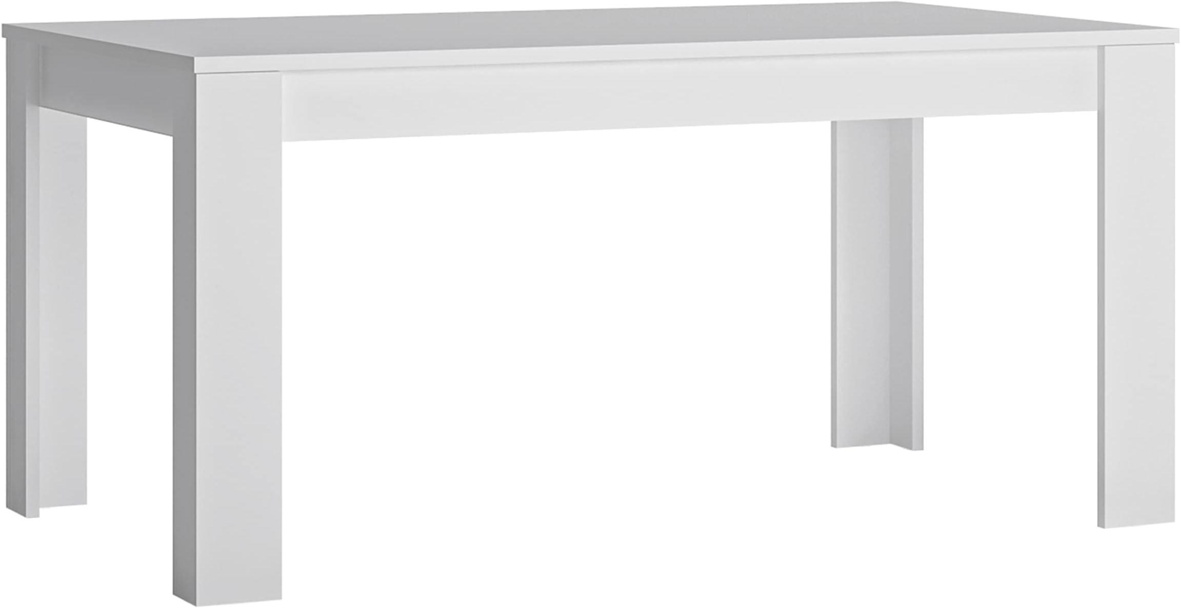 Furniture To Go Lyon Large extending dining table 160/200 cm in White and High Gloss