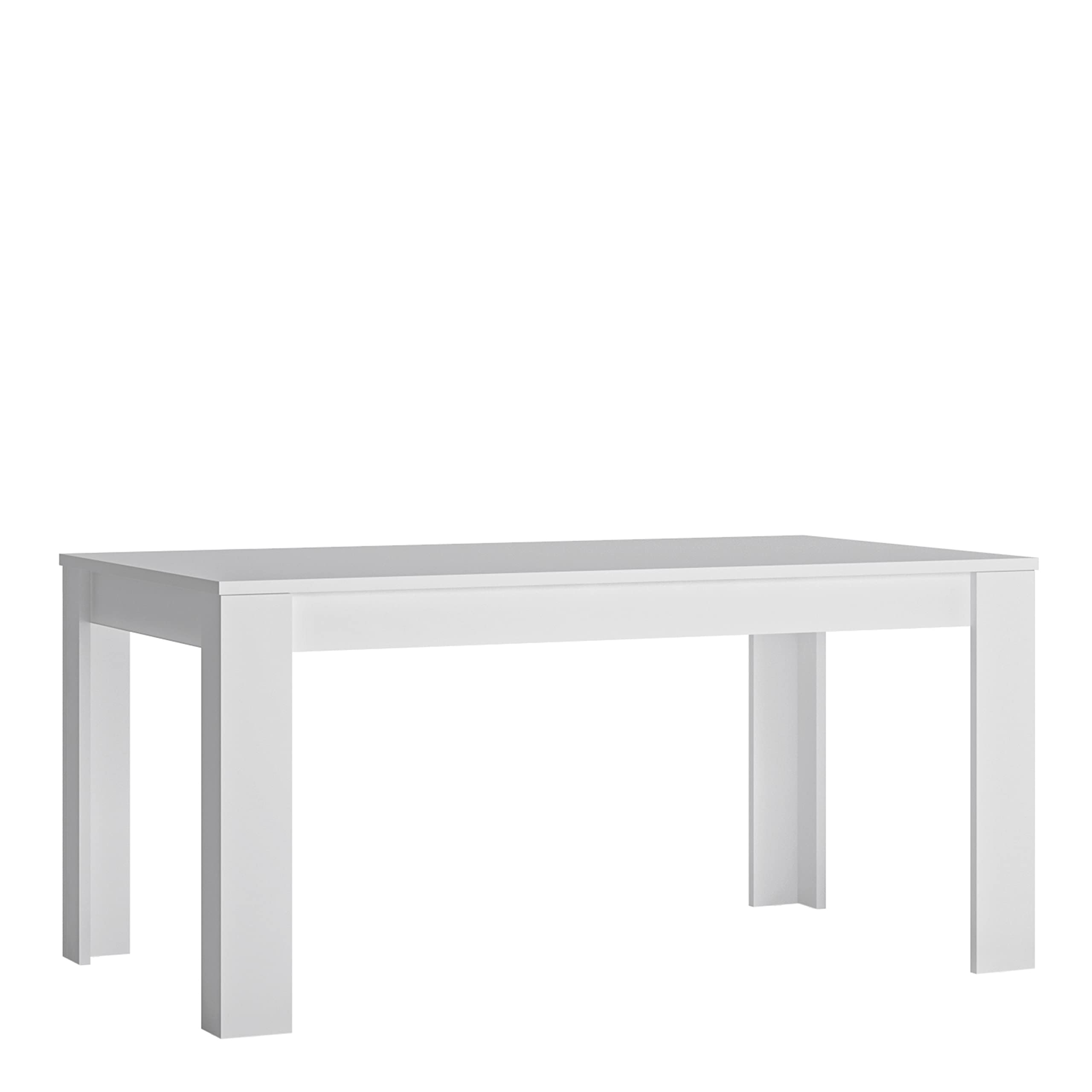 Furniture To Go Lyon Large extending dining table 160/200 cm in White and High Gloss