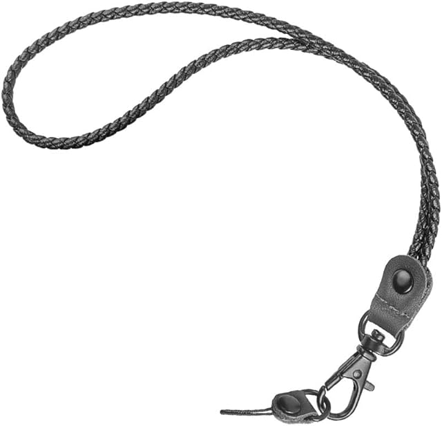 Hand Wrist Lanyard, Aolaso Leather Braided Wristlet Strap Lanyard with Metal Clasp for Key Chain, Camera, Cell Mobile Phone, USB, ID Card Holder
