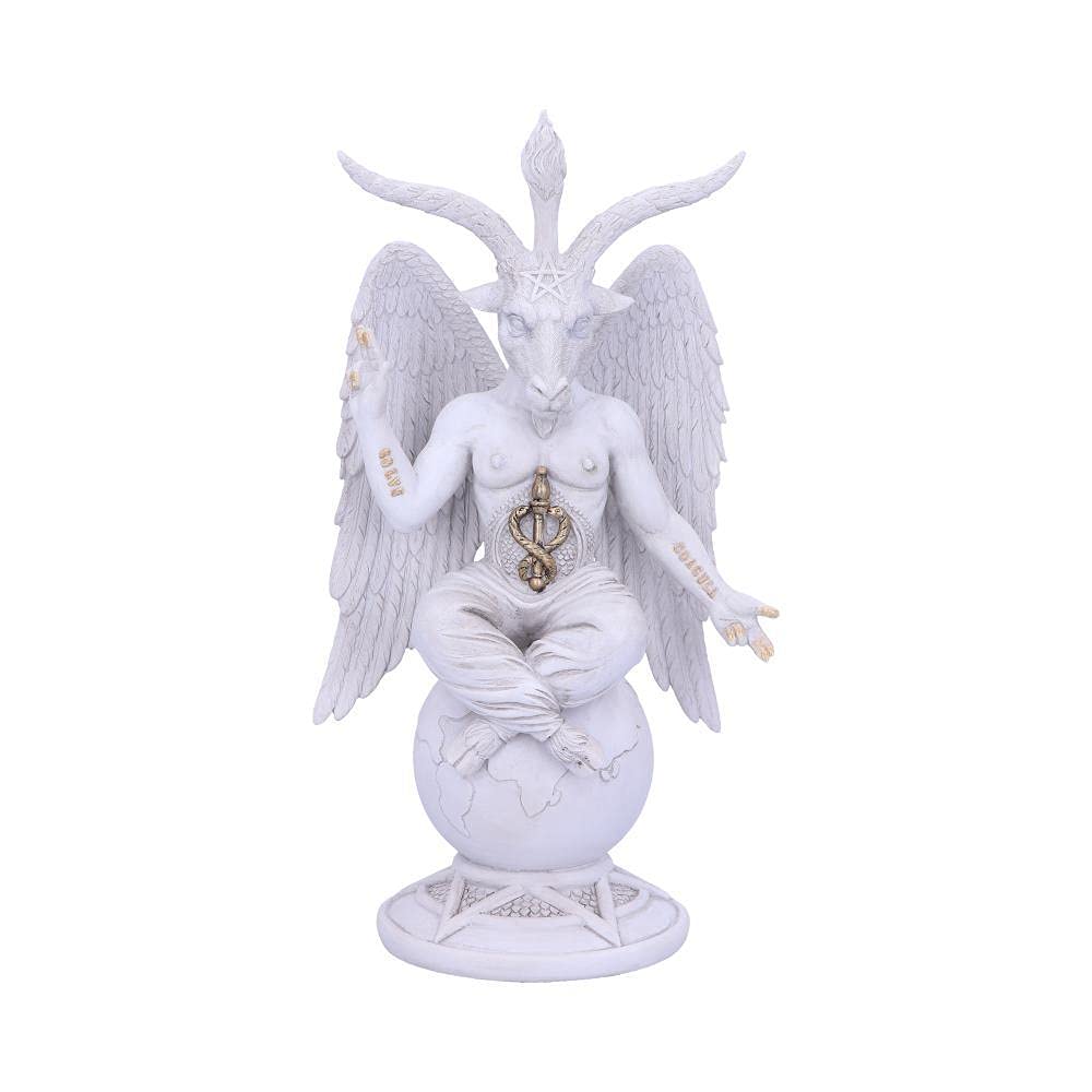 Nemesis Now B5260S0 - Statuetta di Baphomet del Signore Oscuro, 26 cm, colore: Bianco