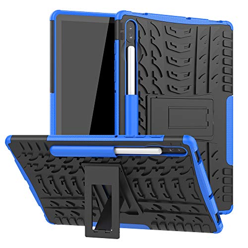 Preisvergleich Produktbild Galaxy Tab S6 Tablet Hülle, strapazierfähig, stoßfest, kinderfreundlich, Silikon Schutzhülle mit Ständer und S Stifthalter für Samsung Galaxy Tab S6 10,5 Zoll (SM-T860 / SM-T865 / SM-T867 2019) blau
