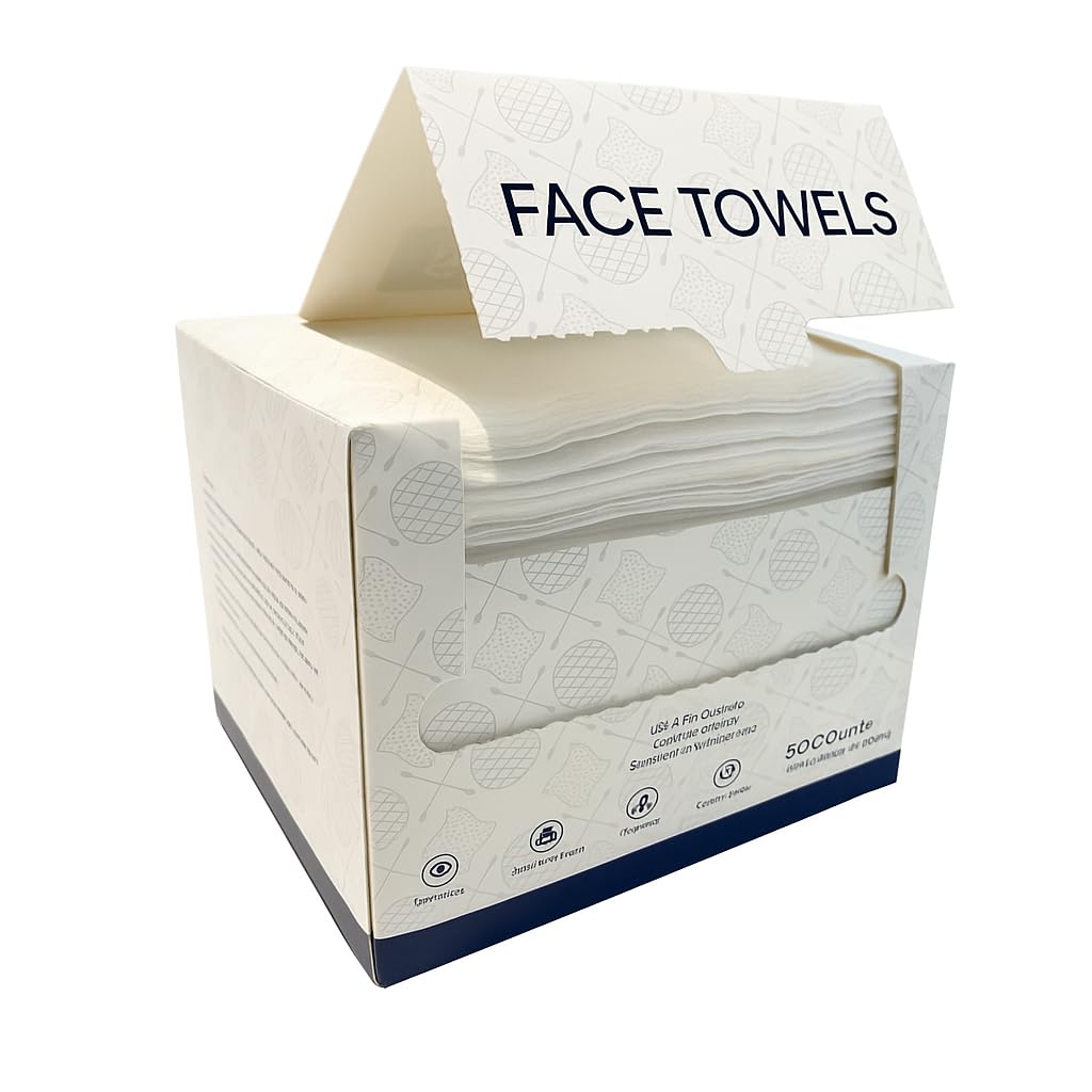 Rank Rover Clean Face Towels Hypoallergenic Ultra-Soft Clean Skin Facial Towels for Sensitive Skin Eczema Association Accepted Makeup Remover Dry Wipes Ultra Soft 50 Ct 1 Pack 100% USDA Biobased