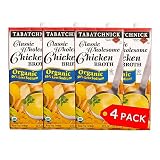 Tabatchnick Organic Low Sodium Chicken Broth Chicken Broth (4 Pack) 32oz, Certified Kosher, Real Chi