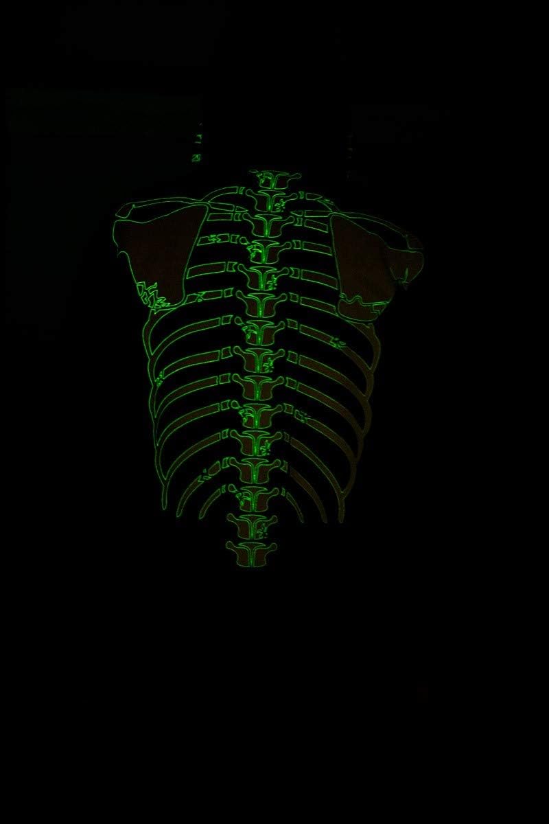 Calhoun Men's Glow in The Dark Skeleton Costume Zip Hoodie