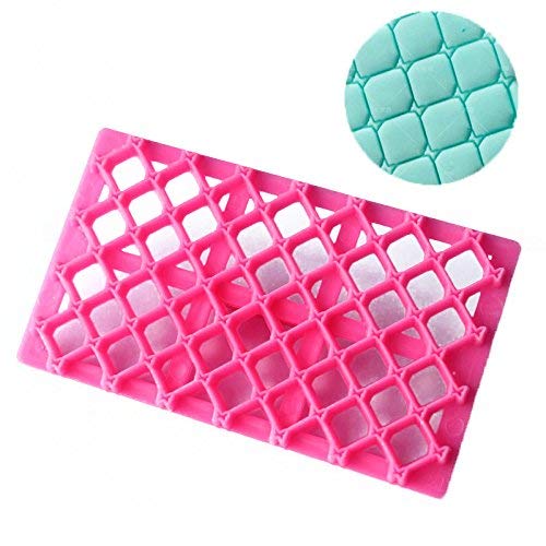 Bakers King Bowknot Grid Impression Modelling Cupcake Cookie Cutter || Fondant Cake Decorating, Baking Cake Decoration Mold || Bakeware Tools, Fondant Moulds || Kitchen Cooking and Molds (Pink)