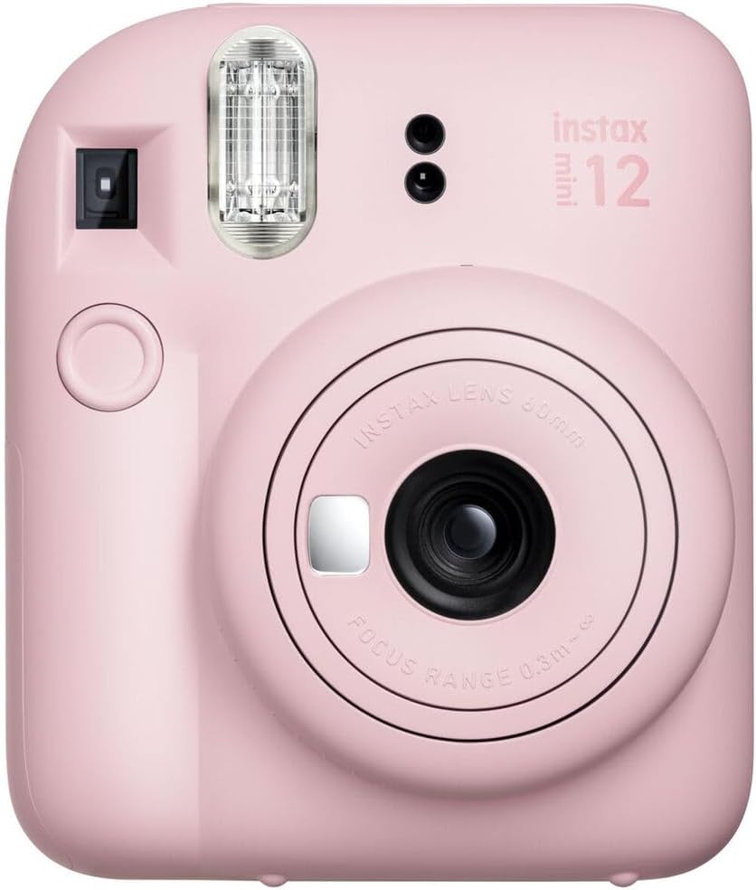 Fujifilm INSTAX MINI 12 Instant Film Camera Bundle, Includes: INSTAX Mini Film (20 Exposures), INSTAX Mini 12 Case and More (5 Items) (Blossom Pink)