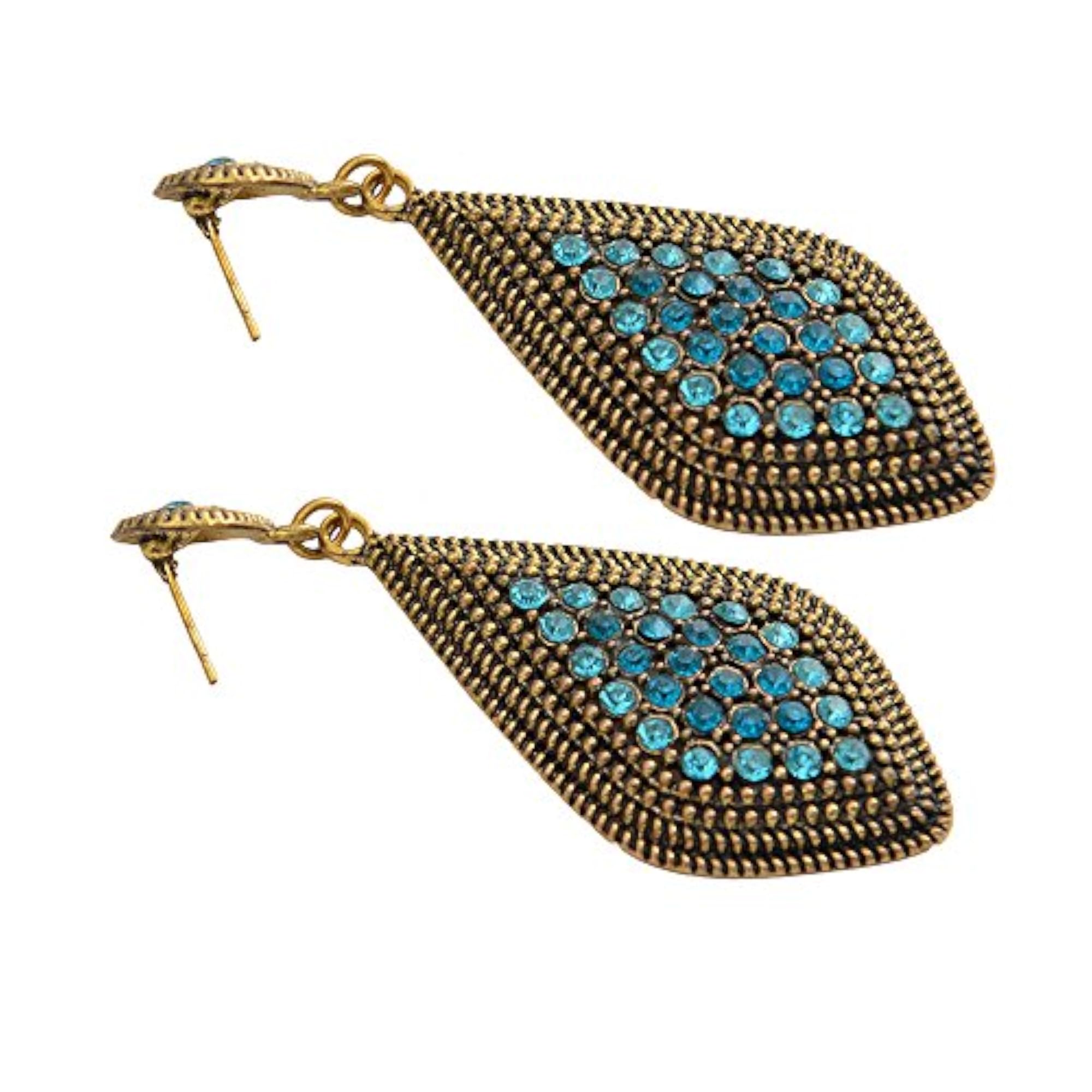 Crystal Accented Gold Hoop Earrings