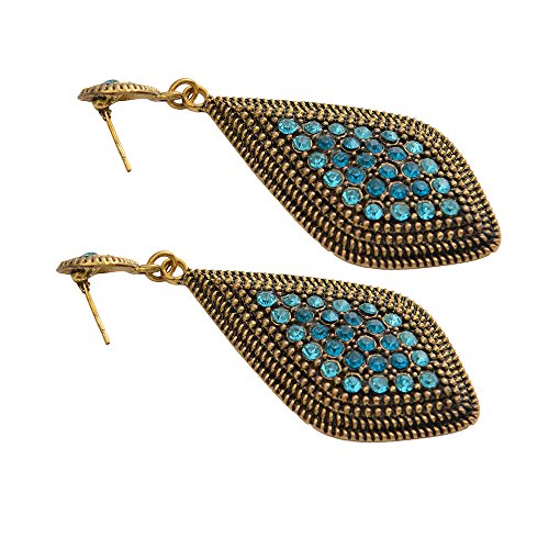 Crystal Accented Gold Hoop Earrings
