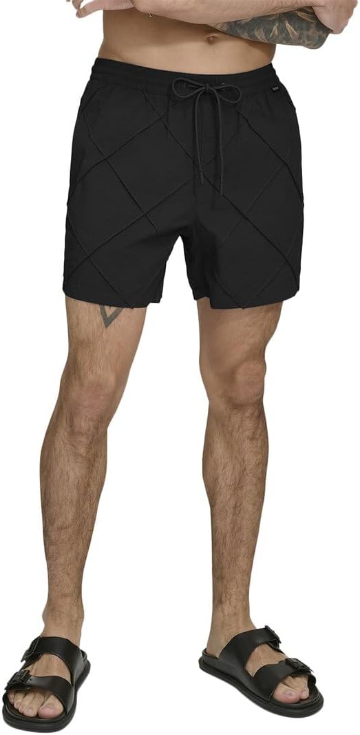 DKNY Men’s Lightweight Quick Dry Volley UPF 40+ Protection Swim Trunk