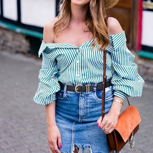 WHIPPY Women Leather Belt Fashion Design belt Gold Buckle Ladies Belt for Jeans Pants Dresses2