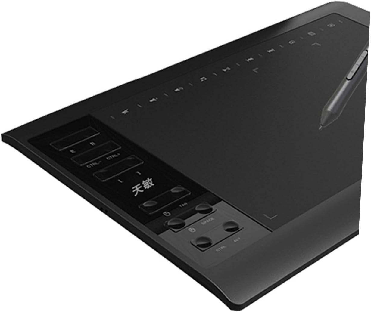 Gatuida Digital Drawing Tablet for Computer and Mobile Phone Plug and Play Graphics Tablet with High-Speed Pps Pen Input Compatible with Multiple Design Software Black Writing and