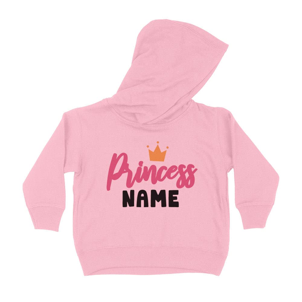 Princess Custom Name Personalized Kids Hoodie Sweatshirt Toddler 5T Light Pink