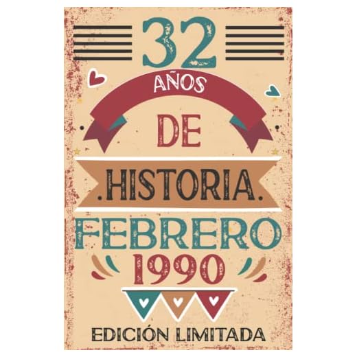32 Años De Historia Febrero 1990: 32 años. Libro de visitas, cuaderno, 110 páginas de felicitaciones, idea de regalo, regalo Para la esposa, novia, mujer, La madre