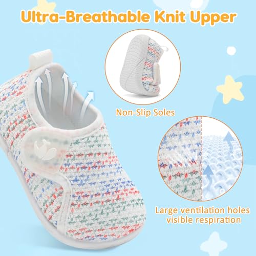 Image of FEETCITY Toddler Walking Shoes Slip On Toddler Shoes Boys Girls Kids Sports Sneakers Casual School Shoes Barefoot Shoes