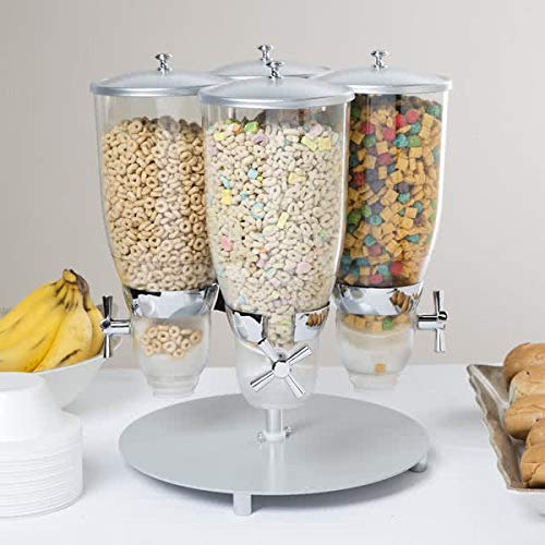 Cal-Mil 3514-4-39 Rotating Platinum Turn and Serve Dispenser, 17.75" Height, 13.5" Width, 13.5" Length