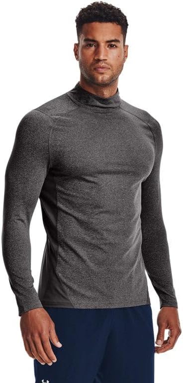 Under Armour Mens Fitted Base-layer-underwear, Charcoal Light Heather / Black, XX-Large Tall US