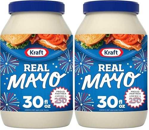 Kraft Real Mayo Creamy &amp; Smooth Mayonnaise, for a Keto and Low Carb Lifestyle, 30 fl oz Jar (Pack of 2)