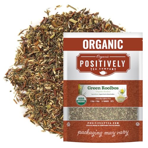 Organic Positively Tea Company, South African Green Rooibos Tea, Loose Leaf, 16 Ounce