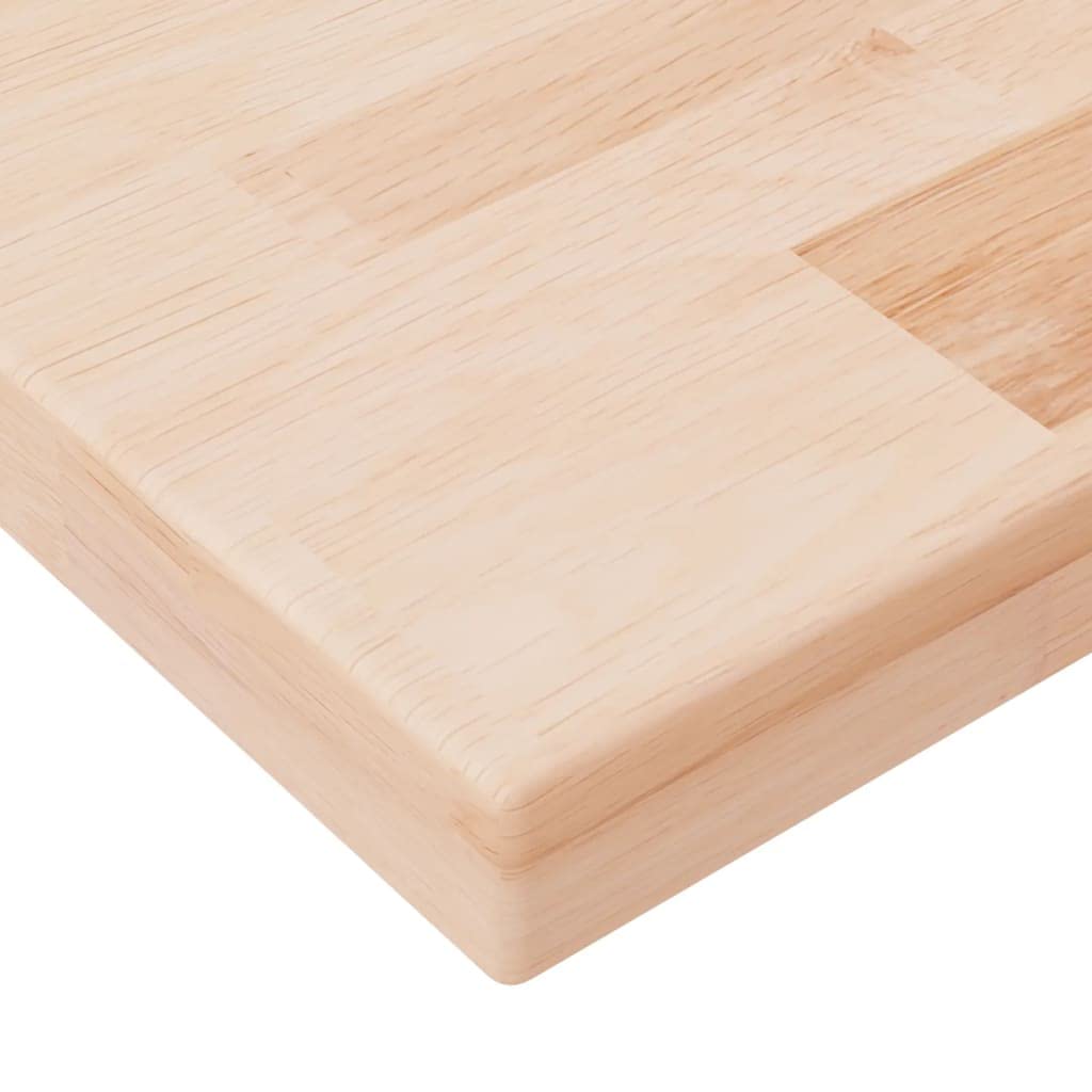 Mensola in legno di quercia massiccio, 60 x 20 x 2,5 cm, non trattata, per pareti, come scaffale, ideale come libreria da parete e listello
