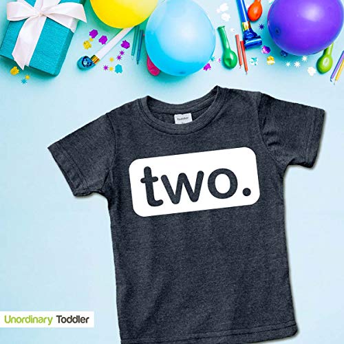 2Nd Birthday Shirt Boy 2 Year Old Toddler Kids Outfit Second Two T-Shirt Party (Charcoal Black, 2 Years) #TOP7