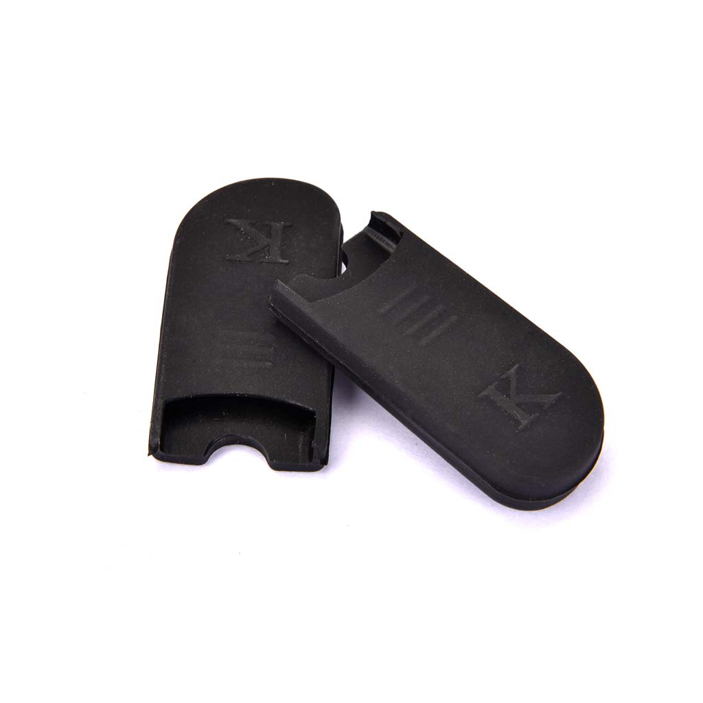 Alnicov Lot de 2 crochets de pouce pour saxophone alto, ténor, soprano en caoutchouc, avec coussin de protection, noir
