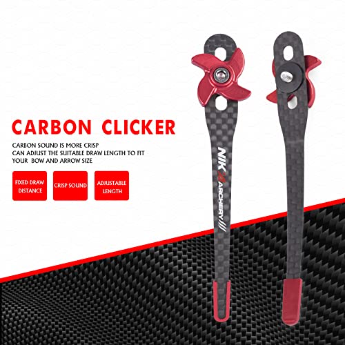 Chuangtong Archery Arrow Clicker, Recurve Bow Signal Release Tool, Carbon Fiber Clicker For Recurve Bow Target Shooting Archery Sight Practice Accessories Color Red #TOP3
