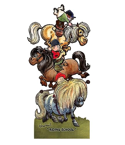 Looprints Fun Toilet Roll Storage & Kitchen Towel Holder Wooden Stand, Riding School, Various Sizes - Image 4